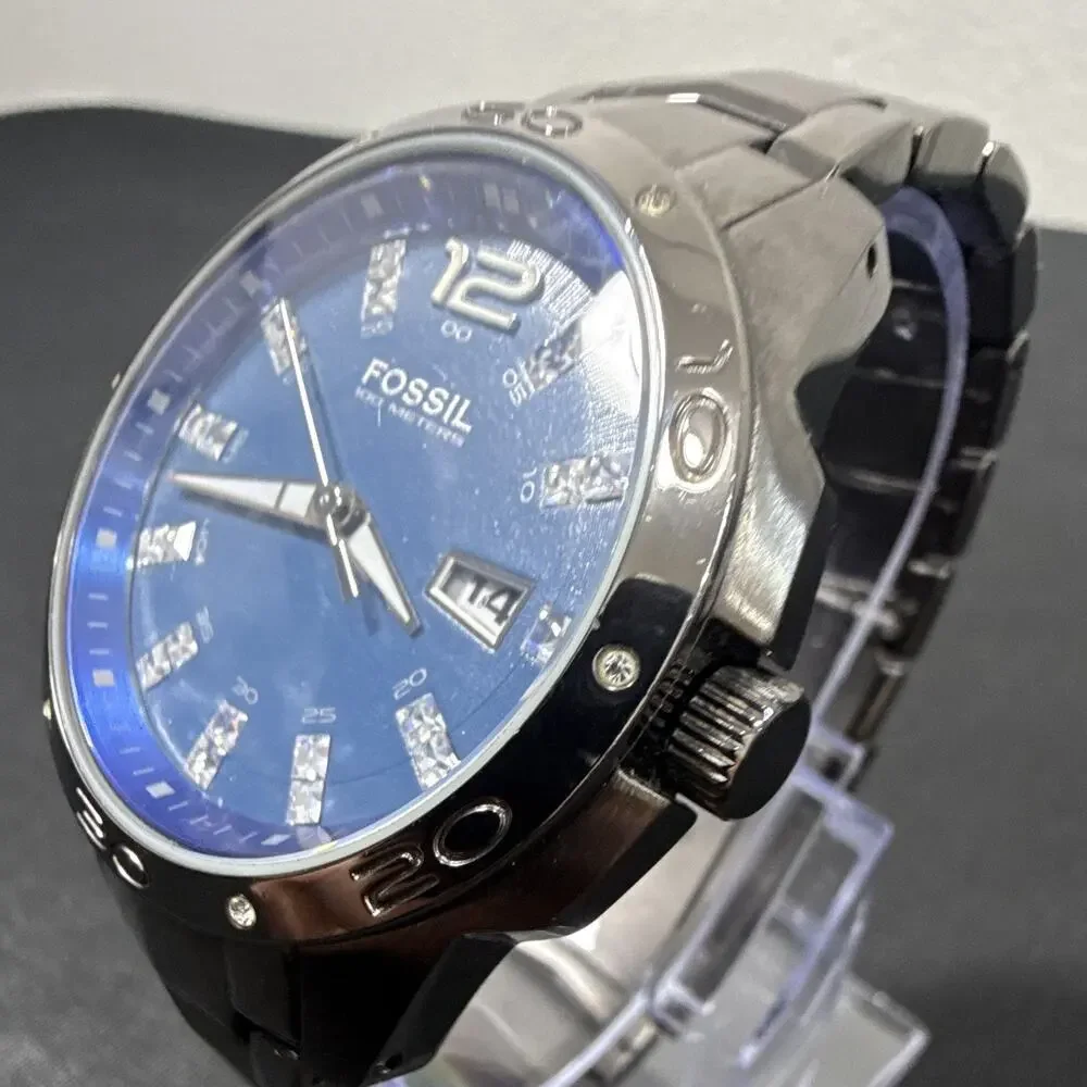 Fossil Blue Men’s Wristwatch AM-4117 New Battery! Runs excellent!